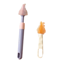 Silicone pacifier brush baby special cleaning brush special small brush nipple replacement head bottle cleaning base