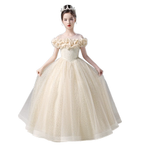 Girls dress light luxury niche high-end stylish childrens princess dress small hosts piano performance competition costume