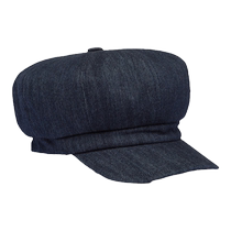 (Interest-free in 3 installments) Prada Womens Triangle Logo Decorated Denim Denim Newsboy Hat Hat