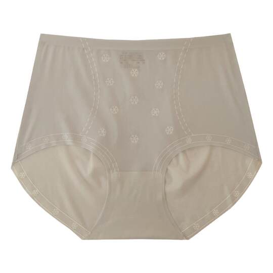 2024新款女内裤高腰冰丝无痕收腹裤头一片式蜜桃臀三角裤大码提臀