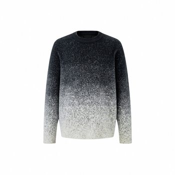 Ch jacquard gradient vintage crew neck sweater Ch jacquard gradient vintage crew neck sweater