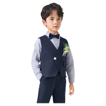Romon childrens suit suit boy flower girl dress host piano performance suit little boy British style suit