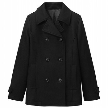 Wool double breasted college style jk uniform woolen jacket