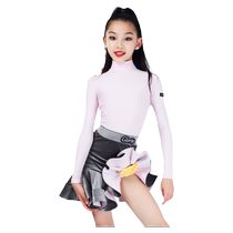 Gloria Latin dance clothes for girls and children in autumn and winter new long-sleeved tops velvet skirt suits practice performance clothes