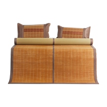 Boyang Home Textiles Bamboo Mat Double-sided Usable First Layer Bamboo Green Carbonized Summer Mat Rush Mat Folding Summer Mat