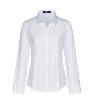 【莫代尔弹力/舒适亲肤】G2000女2025秋冬舒适商务通勤长袖衬衫.