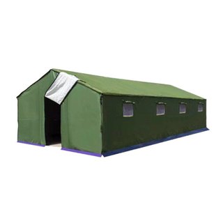 La carpa de construcción johnson es resistente a la intemperie y la lona de algodón es cálida.