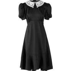 IIIVIVINIKO'Light Satin' Contrast Color Lace Collar Dress Women's M230610163A