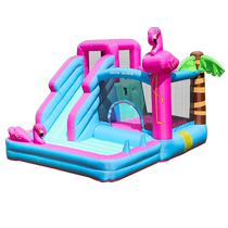 Doctor Dolphin Flamingo Inflatable Castle Home Indoor and Outdoor Childrens Trampoline Slide Jumping Bed Air Cushion Naughty Castle