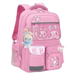 Melody children's schoolbag primary school girls grades 1, 2, 3 to 6 ultra-light weight-reducing spine-protecting girls' backpack