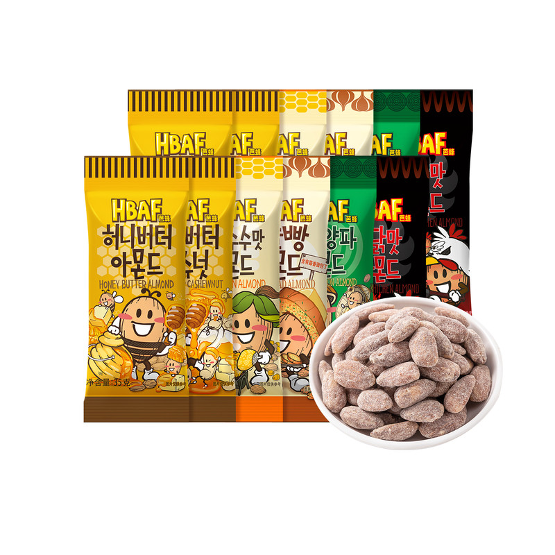 HBAF Honey Butter Almond Nuts Korean Imported Leisure Dried Fruit Roasted Almond Snacks