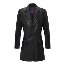 (Sheepskin) Navigare Italian Small Sailing 2024 New Leather Womens Autumn Black Suit Jacket