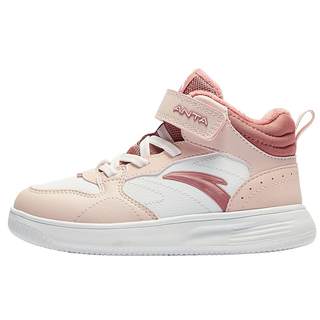 安踏儿童女小童棉鞋童鞋2025冬新款保暖防滑女孩运动加绒高帮板鞋