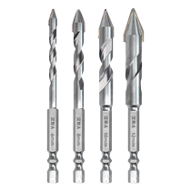 Ceramic tilted head eccentric drill dry-hit ceramic tile glass red brick stone plate triangular drill bit hexagonal handle alloy drill bit