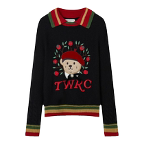 TeenieWeenie bear autumn and winter pomegranate embroidered sweater sweater preppy top for women