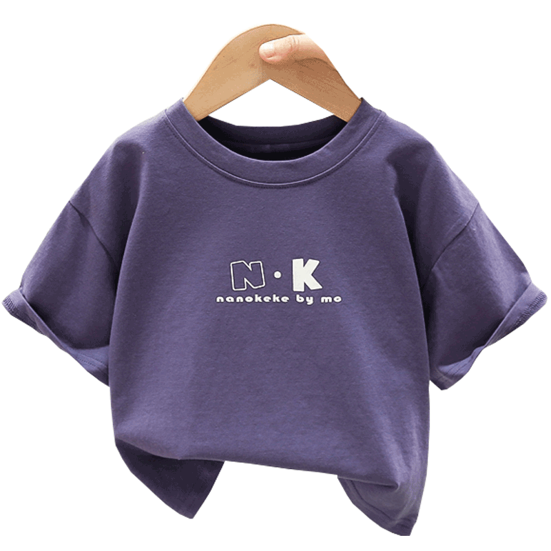 
Children's summer short-sleeved T-shirt new style boy cool half-sleeved children's top baby T-shirt boy handsome summer suit 3