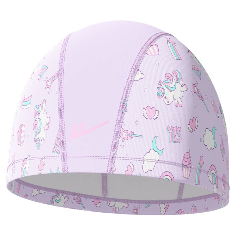 Pull back children's swimming cap, comfortable non-stretching cloth cap