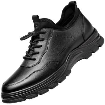 Strongman administrative commuting leather shoes, warm plus fleece shoes