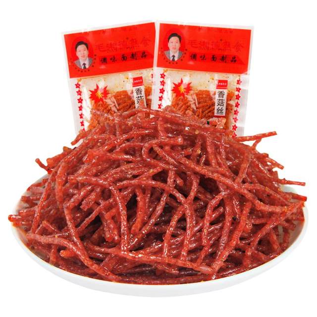 Shredded shiitake mushrooms 20g*30 bags spicy strips spicy slices nostalgic vegetarian meat