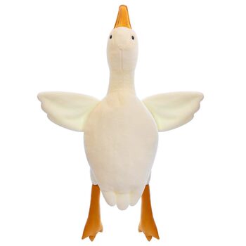 ໝອນຫຳຂາວໃຫຍ່, ຂອງຫຼິ້ນ plush goose ໃຫຍ່, doll ນອນ, ຂອງຂວັນວັນເກີດທີ່ອ່ອນນຸ້ມ, ຕຽງນອນທີ່ມີຂາຍຶດສໍາລັບແມ່ຍິງ