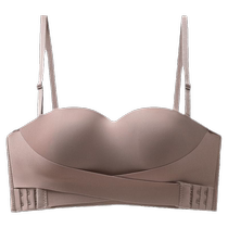 Front-button strapless bra for women non-slip push-up small breasts to look bigger invisible invisible wrap anti-sagging bra
