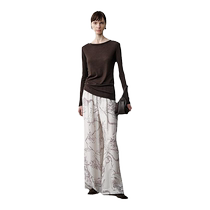 (Artist Inspiration) Masfiel 2024 Autumn New Fashion Art Ink Print Straight Casual Pants Women