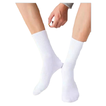 Black socks womens mid-calf socks winter ins trend spring and summer white stockings womens socks cotton solid color mens stockings stockings