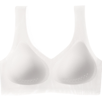 Seamless underwear for women ultra-thin summer ice silk big breasts no steel ring breast reduction beautiful back vest style bra