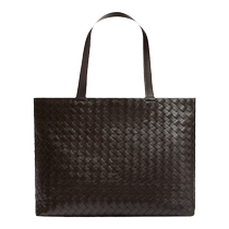 Chinese Valentines Day gift] BOTTEGA VENETA 24 new mens large braided zipper bv tote bag