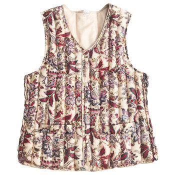 Short mom's warm down cotton vest