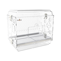 Bird Cage Parrot Cage Acrylic Splash-proof Black Phoenix Peony Tiger Skin Special Fully Transparent Villa Home Ornamental Bird Cage