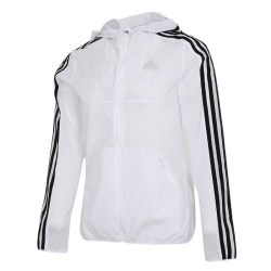 Adidas Jacket Women's 2024 Spring and Summer New Sportswear Thin Windproof Breathable Woven Jacket GQ0564