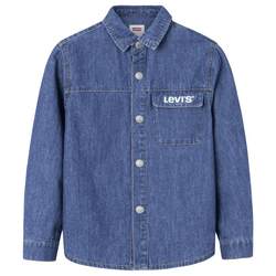 Levi's李维斯童装儿童牛仔衬衫2024春秋新款男童中大童春装外套潮