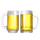 Large glass craft celebrity wheat beer mug
