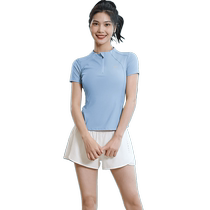 Slim yoga clothes for women in summer thin professional quick-drying clothes night running sports suits fashionable fitness clothes short sleeves