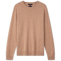Tommy 24 new autumn and winter mens pure cashmere casual commuting solid color round neck bottoming knitted cashmere sweater 36515