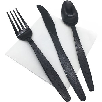 Knife and fork plastic western pasta steak thickened and hardened