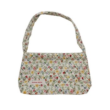 Four Seasons Garden Bag Retro Armpit Bag French Floral Embroidery Hand Carrying Shoulder Vintage Versatile