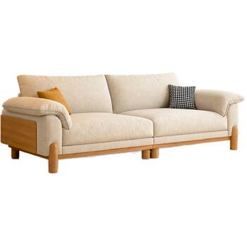 Ash wood cat scratching cloth cotton and linen chenille fabric sofa Ash wood cat scratching cloth cotton and linen chenille fabric sofa