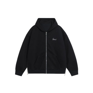 FORNINES重磅拉链卫衣男女潮牌连帽开衫情侣秋冬美式外套加绒加厚