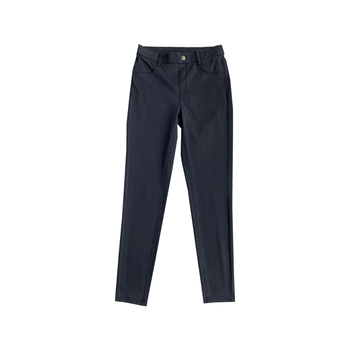 ຜ້າປູ linen Linen Lycra 9 ຈຸດນອກໃສ່ເສື້ອຢືດ elastic ແອວສູງແອວສີດໍາ jeans ຕີນຂະຫນາດນ້ອຍສໍາລັບແມ່ຍິງພາກຮຽນ spring ແລະ summer