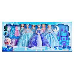 Elsa Princess Doll Toy Girl Set Gift Box Dress Up Doll Children 2024 ໃຫມ່ Elsa