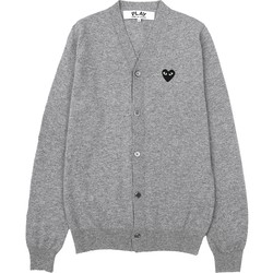 IT CDG PLAY COMME des GARCONS Rei Kawakubo men's knitted cardigan black love embroidery