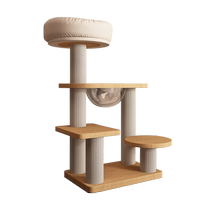 Cat scratching board cat climbing frame cat nest cat tree one-piece solid wood small space-saving cat shelf space capsule cat toy
