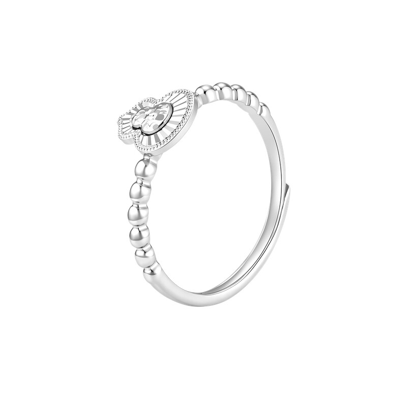Mengjinyuan S925 Silver Ring Women's Good Luck Gourd Opening