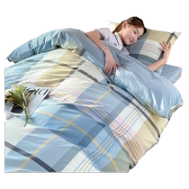 Muji student dormitory three-piece bedding set pure cotton single quilt cover bed sheets and bedding set