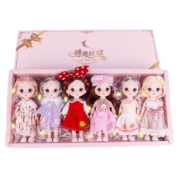 16cm ob11 convertible Barbie doll toy ກ່ອງຂອງຂວັນວັນເດັກນ້ອຍຍິງ Princess ຊຸດວັນເກີດ