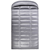 Sac de couchage en duvet antarctique double adulte camping en plein air automne et hiver élargi et épaissi résistant au froid ultra-léger portable automne et hiver