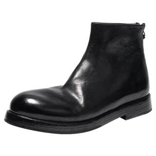 DREAMBOX钧博石洗马皮极简风男靴纯手工舒适皮靴英伦百搭男士靴子