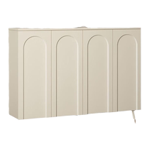 The leader of the wood cream style shoe cabinet home entrance wabi-sabi style hall cabinet modern simple large-capacity balcony storage cabinet